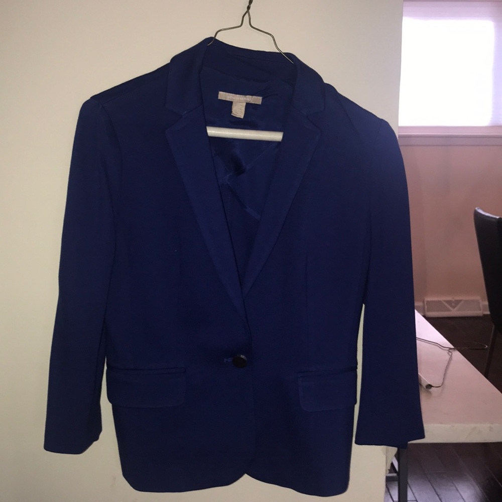 Royal blue fitted blazer